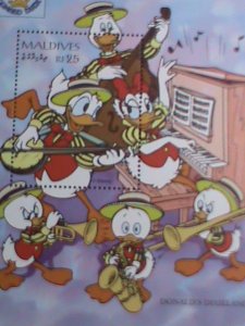 ​MALDIVES STAMP-1994 DONALD'S DIXIELAND BAND-DISNEY CARTOON MNH S/S SHEET VF