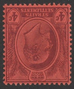 STRAITS SETTLEMENTS 1904 KEVII 4c, wmk mult crown INVERTED. MNH **.