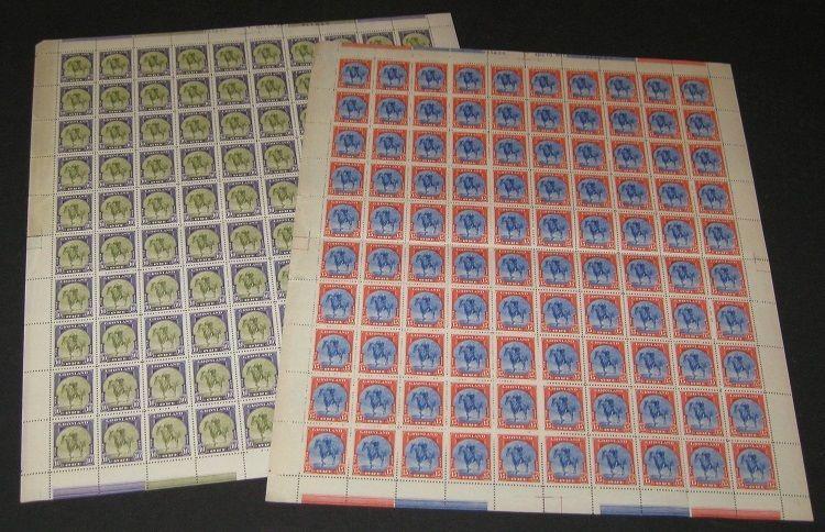 GREENLAND #10-18, Complete set of 9 in Full Sheets of 100, og, NH, VF Scott $55K