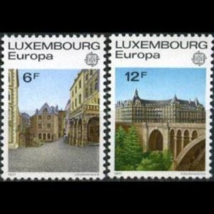 LUXEMBOURG 1977 - Scott# 597-8 Europa-Bldgs. Set of 2 NH