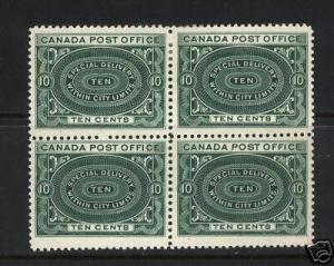 Canada #E1 VF Mint Block