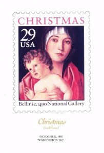 USPS 1st Day of Issue Ceremony Program #2710a Xmas Madonna Bklt Pane/10 +1 FDOI