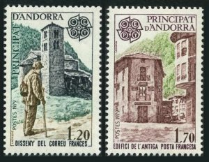 Andorra Fr 269-270,MNH.Michel 297-298. EUROPE CEPT-1979.Mailman,Post Office.