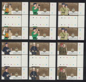 Hong Kong Police Force 6v Gutter Pairs Traffic Lights 1994 MNH SC#693-98