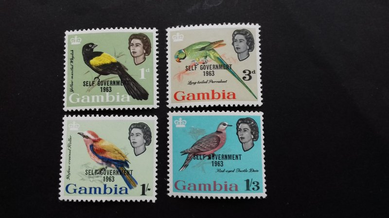 Gambia 1963 New Constitution - Issues of 1963 Overprinted SELF GOVERNMENT 1963