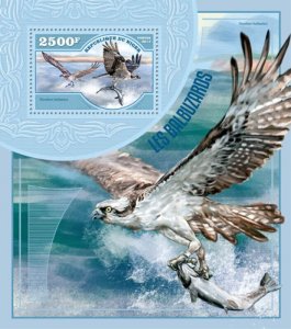 Niger 2014 Water Birds - Ospreys  Stamp Souvenir Sheet 14A-505