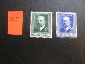 Germany 1940  MNH SC B186-187 SET VF/XF 15 EUROS (203) NEW COLLECTION