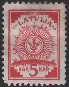 Latvia 1920-21 MH Sc 76 5k Coat of Arms