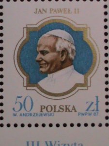 POLAND 1987 SC#2807- STATE VISIT OF POPE JOHN PAUL II MNH S/S VERY FINE