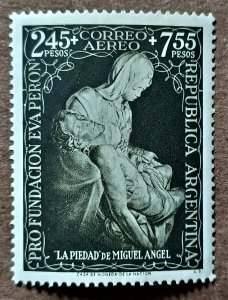 Argentina #CB6 2.45p+7.55p The Pieta by Michael Angelo MNH (1951)