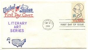 2862 US 29c James Thurber FDC,  Artopages cachet