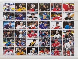 Guyana 1998 - NHL All Stars Hockey - Sheet of 36 Stamps - Scott #3325 - MNH