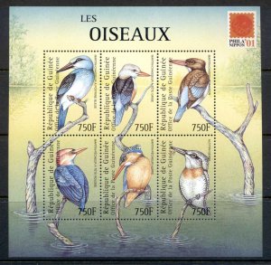Guinea 2001 Birds, sheetlet MUH