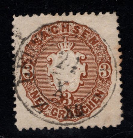 Saxony Scott 19 Light cancel nicely centered 1863 issue