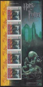 Isle of Man 2005 MNH Scott #1126 Sheet of 5 75p Murcus - ´Harry Potter and T...