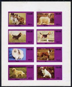 Nagaland 1973 Dogs imperf  set of 8 values (5c to 50c) un...