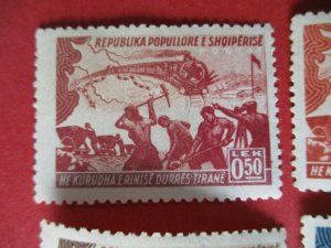 SG498-505 1948 Albania Construction of Durres - Tirana Railway Set MM