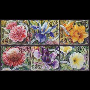 NEW ZEALAND 2001 - Scott# 1702-7 Flowers Set of 6 LH