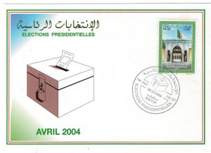 Algeria 2004 FDC Stamps Scott 1304 Presidential Elections Palace Flag