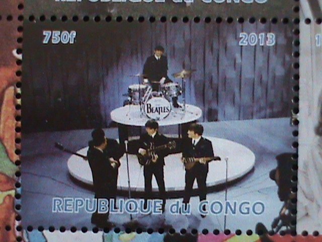 CONGO  STAMP:2013 THE FAMOUS BEATLES MNH S/S SHEET  WITH ORIGINAL GUM.