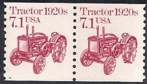 #2127, Pair.  \ Tractor \ MNH,  7.1 Cent, (D.G.)
