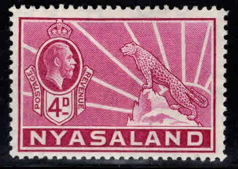 Nyasaland Protectorate Scott 43 MH* KGV Leopard stamp
