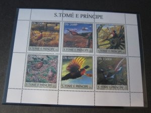 St. Thomas & Prince Islands 2003 Sc 1487 Bird set MNH