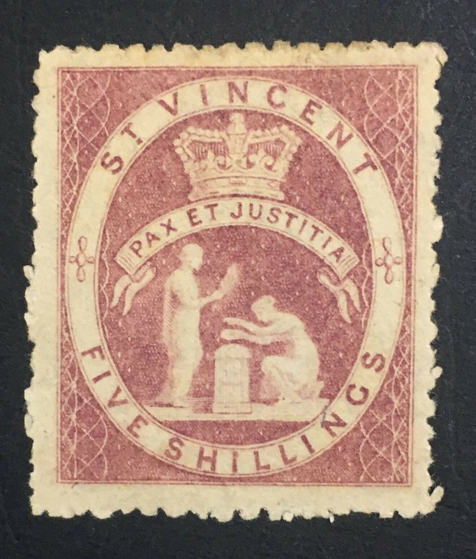 MOMEN: ST VINCENT SG #32 1880 MINT OG H £1,100 LOT #61473