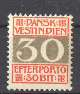 Danish West Indies, 1905 Postage Due set Scott # J5 to J 8, mint, hinged