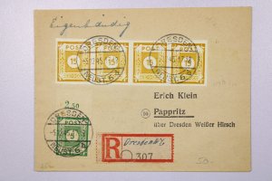 Germany 1945 Allied Occupation Cover / 15c Strip of 4 - L39060