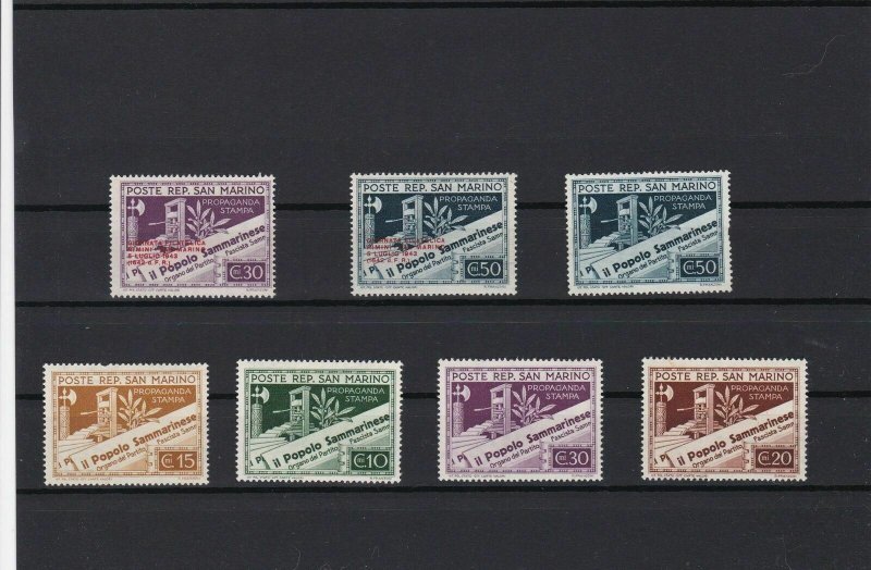 san marino  mounted mint  stamps ref r12564