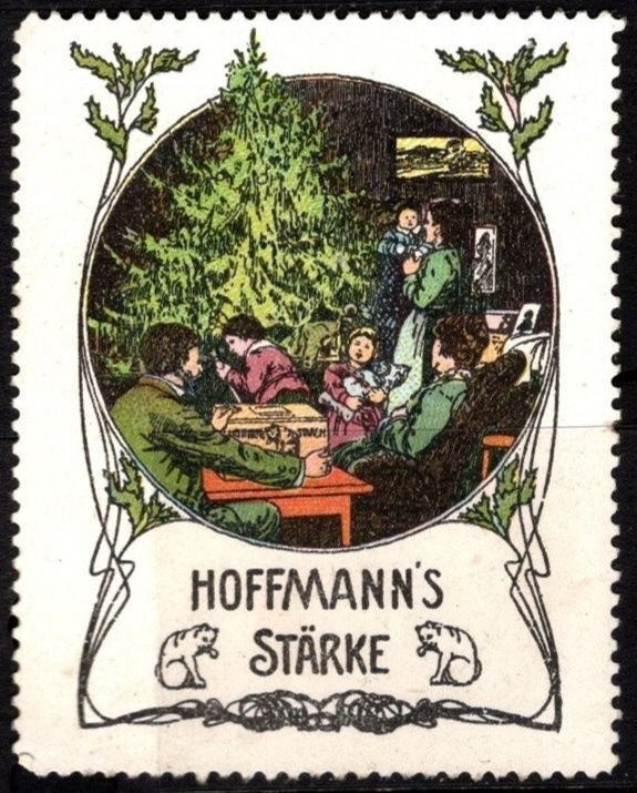 Vintage Germany Poster Stamp Hoffmann's Starch Factory