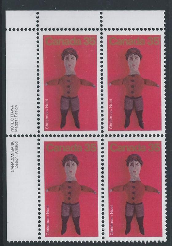 Canada #841 UL PL BL Christmas 1979 - Toys 35¢ MNH1