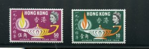 HONG KONG  SCOTT# 247/48 HUMAN RIGHTS MINT  NEVER  HINGED WHITE GUM