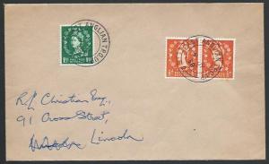 GB 1958 cover EAST ANGLIAN TPO UP railway cds..............................53358