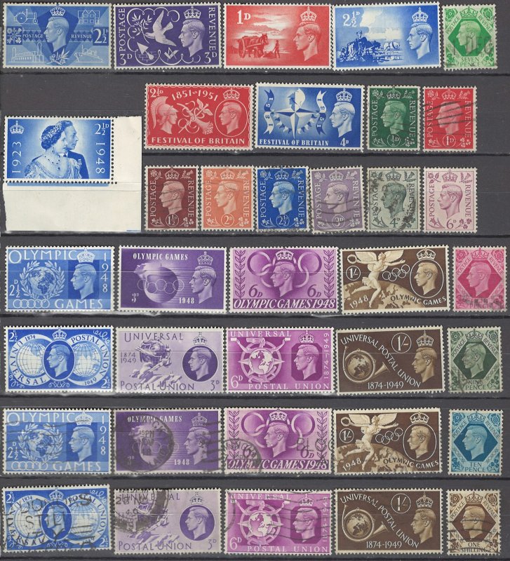 COLLECTION LOT OF #1070 GREAT BRITAIN 36 MNH/MH/USED STAMPS 1937+ CV+$20