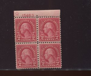 579 Coil Waste Mint Plate Block of 4 Stamps (BY 1647)