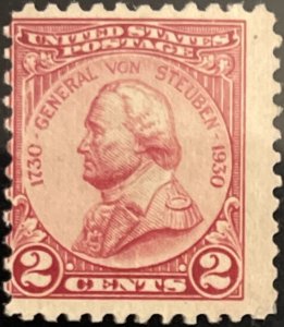 Scott #689 1930 2¢ General von Steuben unused HR