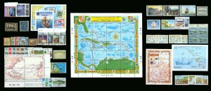 Caribbean 1878-1992 Christopher Columbus Thematic Collection, 57 Items