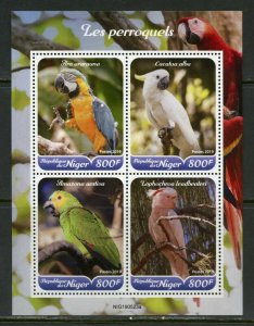 NIGER 2019 PARROTS  SHEET MINT NH