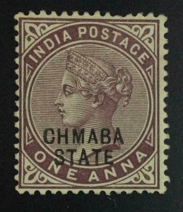 MOMEN: INDIA CHAMBA SG #2a CHMABA 1887-95 MINT OG H £900 LOT #63411