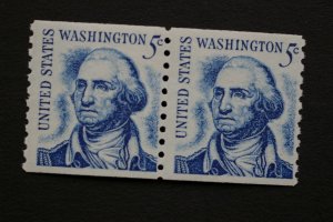 United States #1304 5 Cent Washington Coil Pair MNH