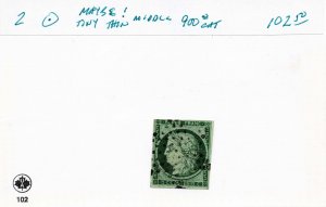 FRANCE   2   USED   TINY THIN