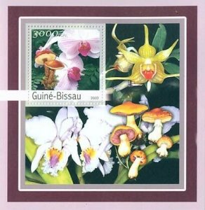 Guinea - Bissau 2003 - Orchides - Mushrooms s/s. Y&T 135, Michel 2095 BL388