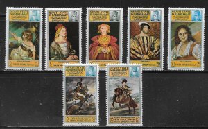 South Arabia Hadhramaul Michel 108A-14A Paintings set MNH c.v. 8 Euro