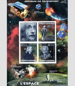 Malagasy 1999 Einstein SPACE APOLLO s/s Imperforated Mint (NH)