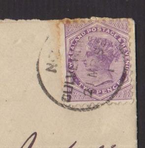 New Zealand 1892 SSFQ Registered mail - RARE