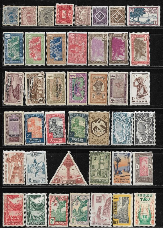 French Colonies France Africa Packet Lot of 42 Stamps Country Collection mint