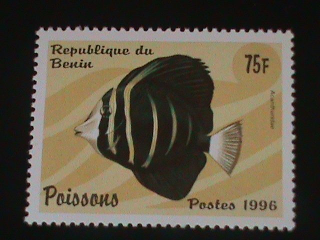 ​BENIN-1996-COLORFUL-BEAUTIFUL-LOVELY FISHES-MNH -VF-LAST ONE-HARD TO FIND