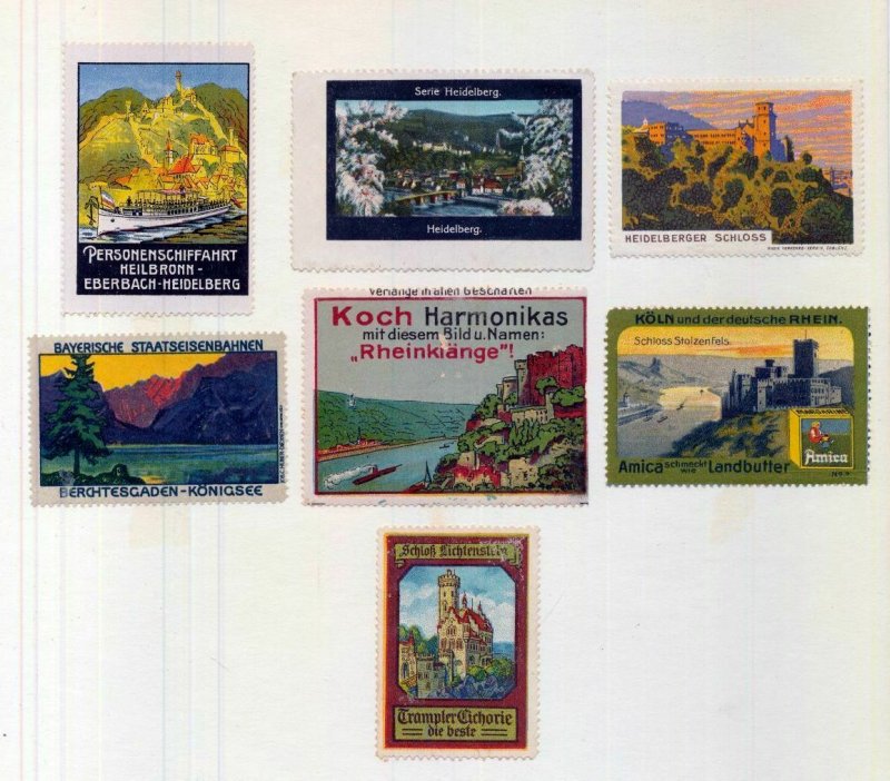 France Azores Germany Early/Mid Poster Labels MH Unused x 65 (NT 3310